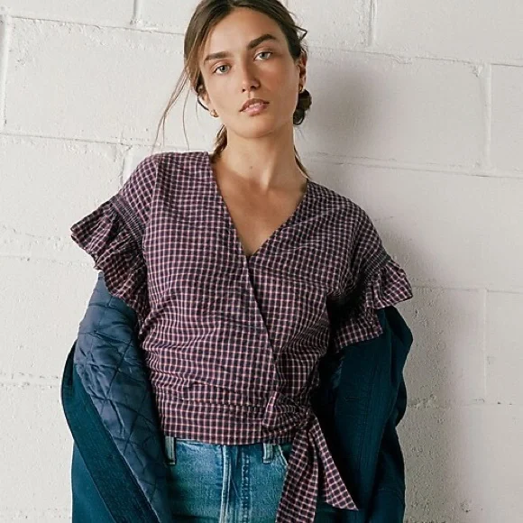 Madewell wrap top - Picture 1 of 3